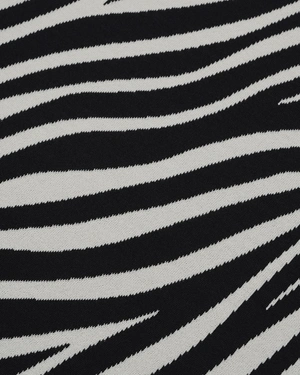 Knitted bodycon dress with zebra motif | Dresses - 4