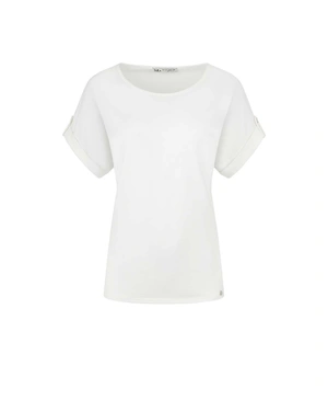 Casual t-shirt made of lyocell and cotton, with short sleeves and loose fit | SUMMER COLLECTION | Dikastore.ro Casual t-shirt made of lyocell and cotton, with short sleeves and loose fit | SUMMER COLLECTION