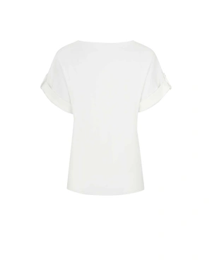 Casual t-shirt made of lyocell and cotton, with short sleeves and loose fit | SUMMER COLLECTION | Dikastore.ro - 1 Casual t-shirt made of lyocell and cotton, with short sleeves and loose fit | SUMMER COLLECTION - 1