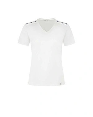 Tricou tricotat cu nasturi decorativi | COLECTIE DE VARĂ | Dikastore.ro Tricou tricotat cu nasturi decorativi | COLECTIE DE VARĂ