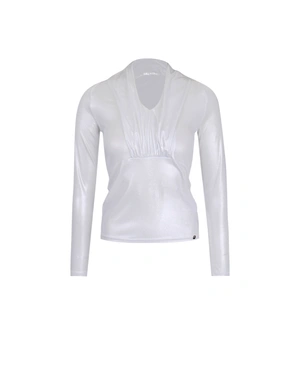 Bluza cu efect de piele lucioasa | Tricouri | Dikastore.ro Bluza cu efect de piele lucioasa | Tricouri