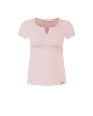 Bluză din viscoză cu element in V | COLECTIE DE VARĂ | Dikastore.ro Bluză din viscoză cu element in V | COLECTIE DE VARĂ