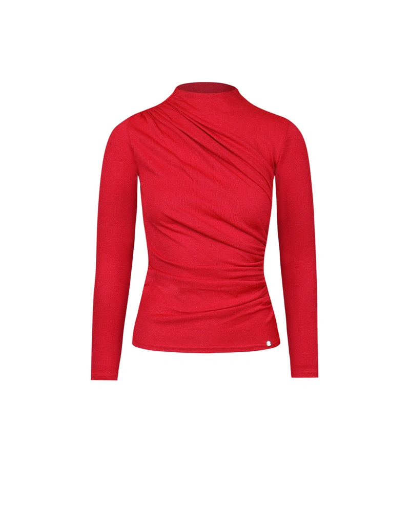 Блуза от район, с лурексова нишка | Тениски и Топове