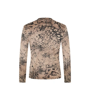 Blouse with a velvet finish | T-shirts - 1