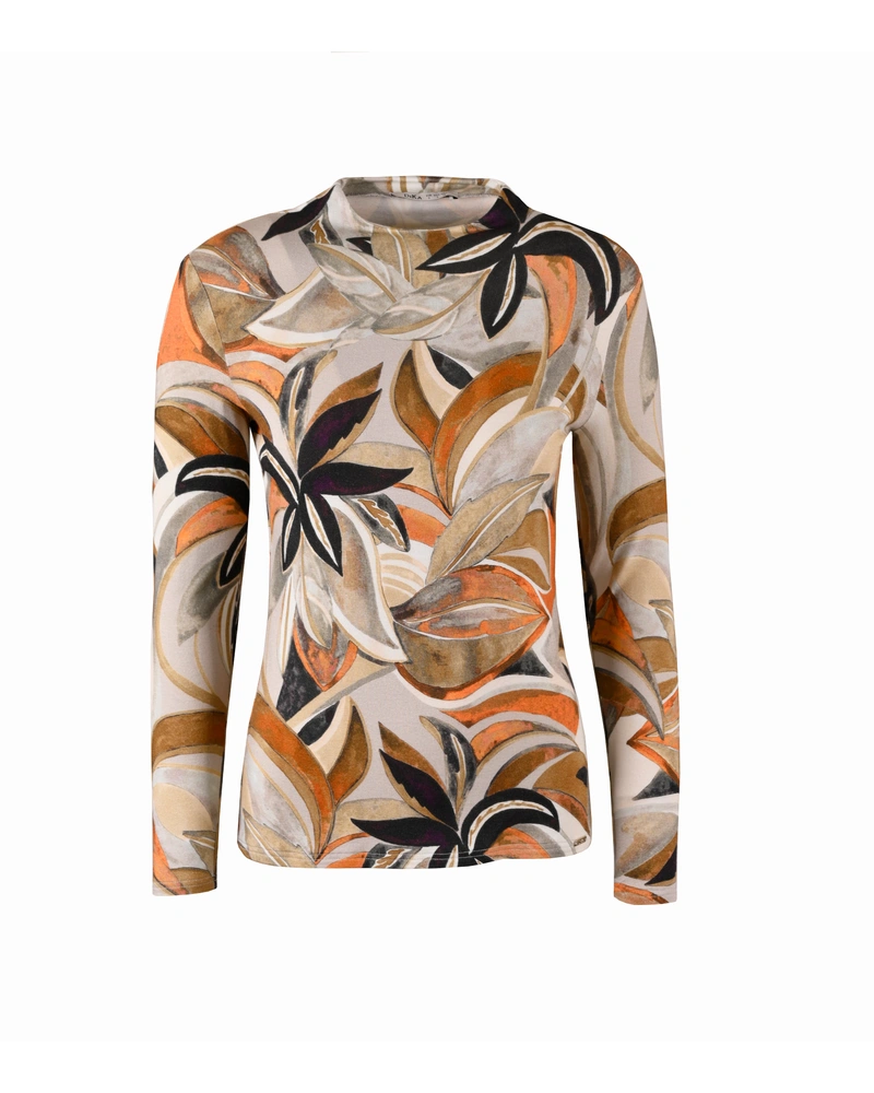 Viscose top with floral print | T-shirts