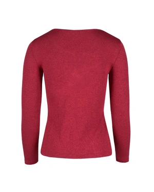 Bluza cu decolteu în V, cu fire lurex |  - 1