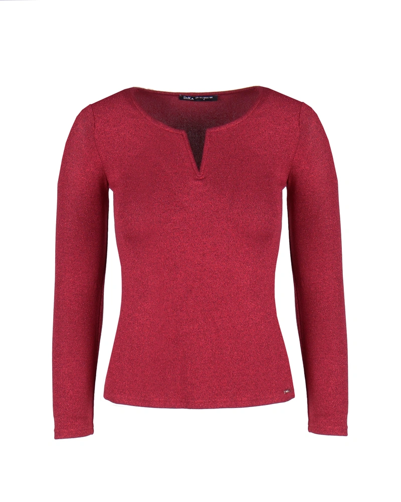 Bluza cu decolteu în V, cu fire lurex | 