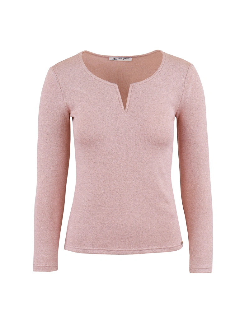 Lurex top with a V-element | All products