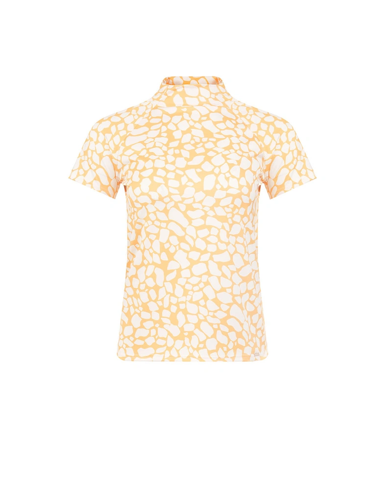 ბლუზი აბსტრაქტული პრინტით | მაისურები და ტოპები