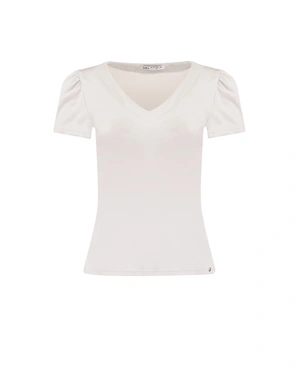 Лурекс тениска с V-деколте | Тениски и Топове | Dika.bg Лурекс тениска с V-деколте | Тениски и Топове