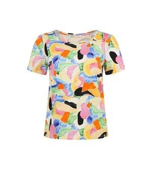 Cotton T-shirt with abstract print | T-shirts and Tops