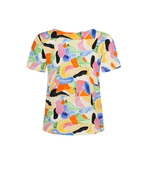 Cotton T-shirt with abstract print | T-shirts and Tops - 1