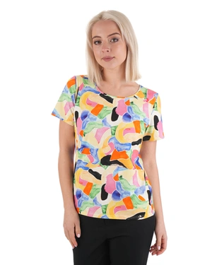 Cotton T-shirt with abstract print | T-shirts and Tops - 3