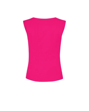 Топ от вискоза в цвят фуксия с драпиран детайл на деколтето | Casual | Dika.bg - 1 Топ от вискоза в цвят фуксия с драпиран детайл на деколтето | Casual - 1