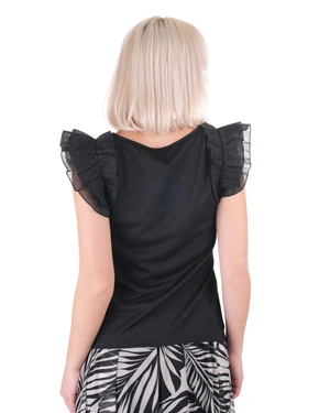 T-shirt with ruffles on the shoulders | All products - 4