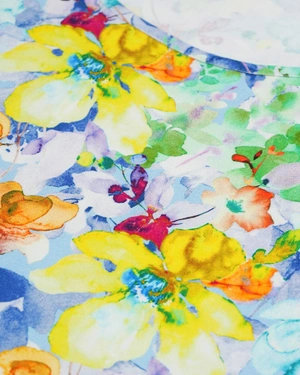 Tricou de vara tricotat cu imprimeu floral stralucitor | COLECTIE DE VARĂ | Dikastore.ro - 2 Tricou de vara tricotat cu imprimeu floral stralucitor | COLECTIE DE VARĂ - 2