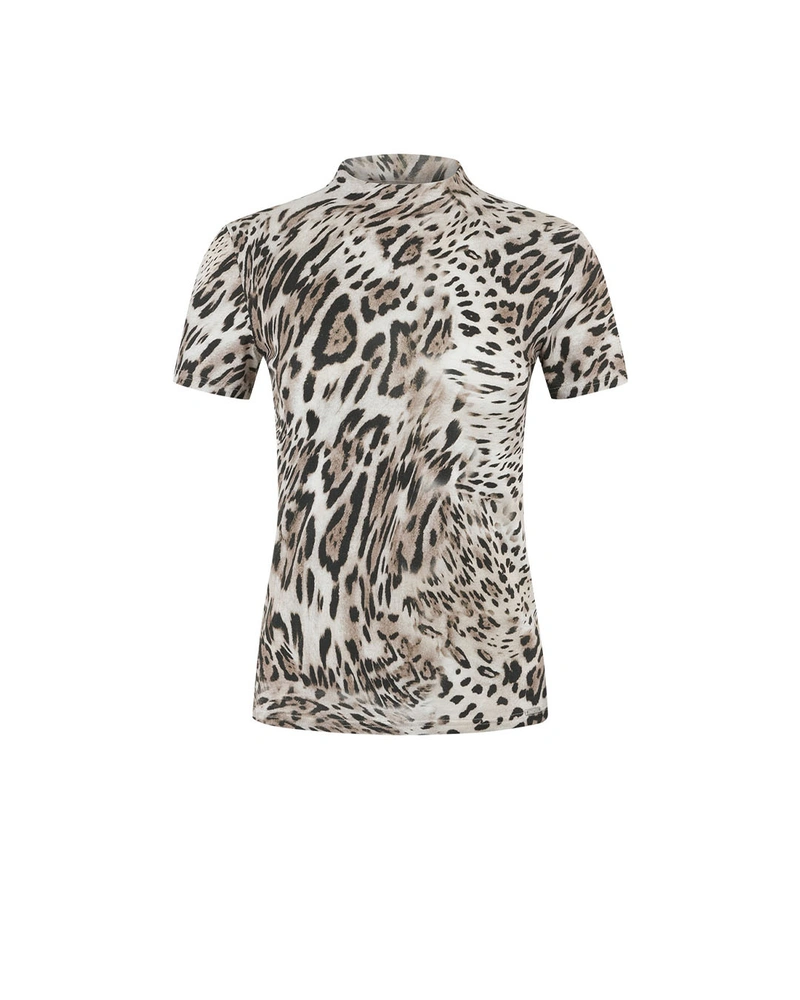 T-shirt with leopard print | Animal prints