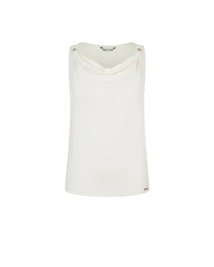 Sleeveless knit top with Grecian neckline | T-shirts and Tops | Dika.ge Sleeveless knit top with Grecian neckline | T-shirts and Tops