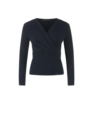 Wrap-style blouse with long sleeves | T-shirts and Tops | Dika.ge Wrap-style blouse with long sleeves | T-shirts and Tops