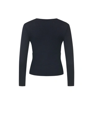 Wrap-style blouse with long sleeves | T-shirts and Tops | Dika.ge - 1 Wrap-style blouse with long sleeves | T-shirts and Tops - 1