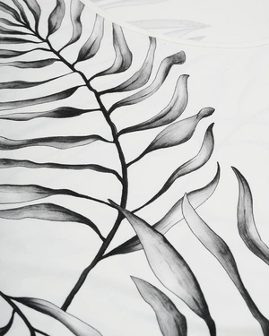 ვისკოზის მაისური პალმის ფოთლის გრაფიკული პრინტით | ახალი - 5