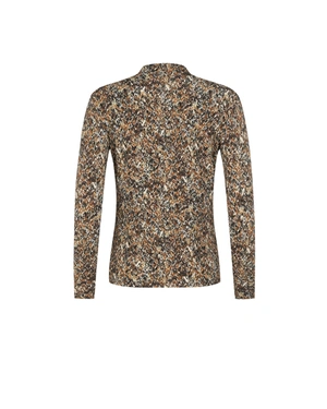 Viscose women's T-shirt with a stylised print | Blouses - 4