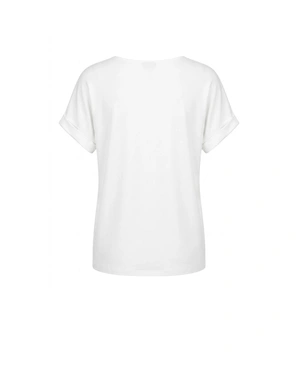 Ефирна тениска от вискоза с принт летен пейзаж | НОВО - 1