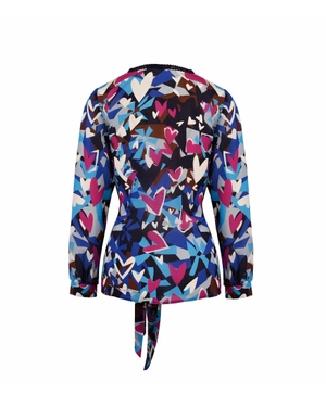 Блуза с текстилен колан | Блузи и Ризи - 1