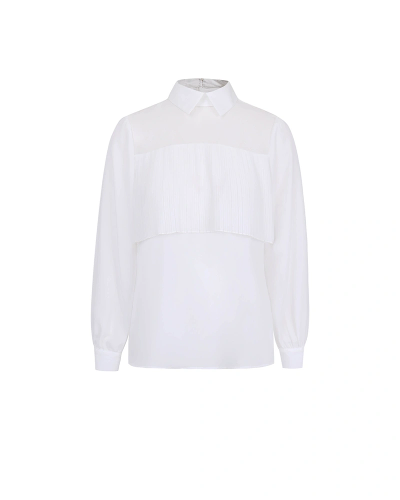 Блуза с плисиран акцент | Блузи