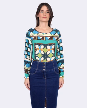 Viskozna bluza sa printom | Bluze i Kosulje | Dika.rs - 1 Viskozna bluza sa printom | Bluze i Kosulje - 1