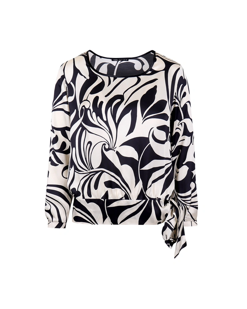 Блуза с фльонга на талията | Блузи