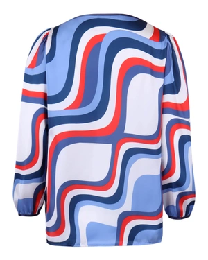 Blouse with a geometric motif | Blouses and Shirts - 2