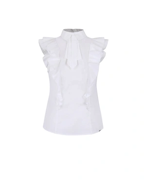 Bluză din bumbac cu volane | Bluze | Dikastore.ro Bluză din bumbac cu volane | Bluze