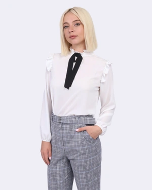 Blouse with contrast ribbon | All products - 2