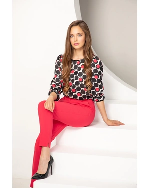 Blouse with a geometric motif | | Dikastore.ro - 1 Blouse with a geometric motif | - 1