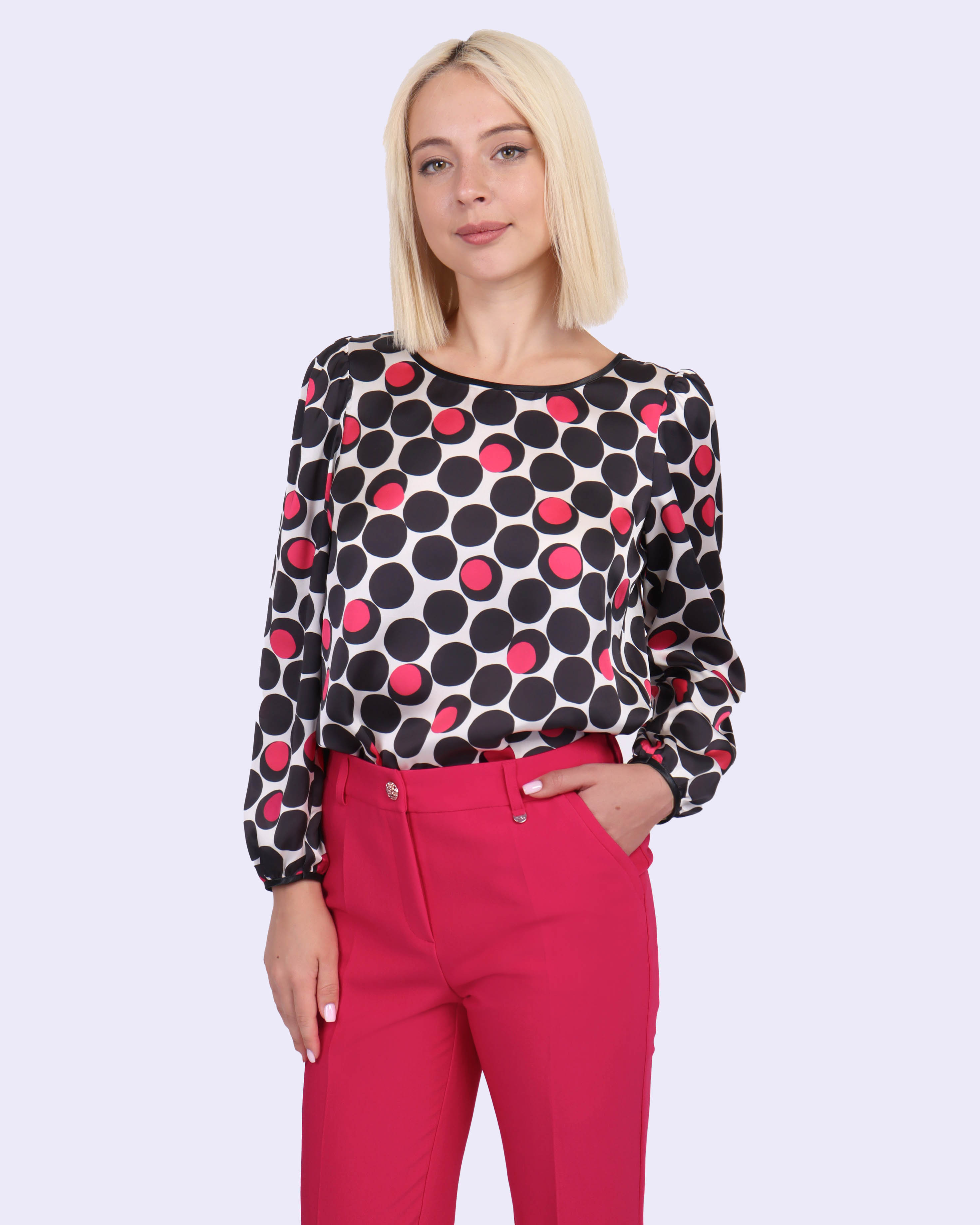 Blouse with a geometric motif | WINTER | Dika.bg - 3 Blouse with a geometric motif | WINTER - 3