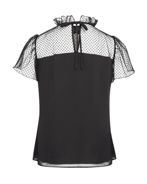 Fine dots chiffon blouse |  - 2