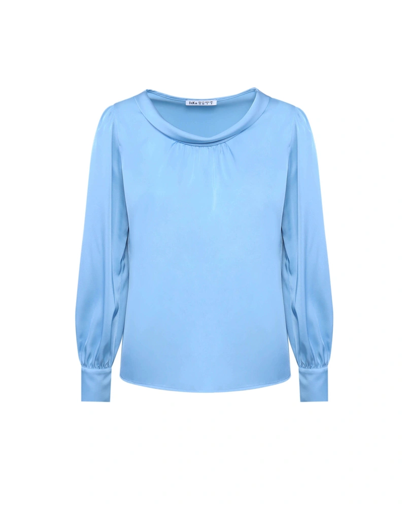 Blouse with round neckline | 