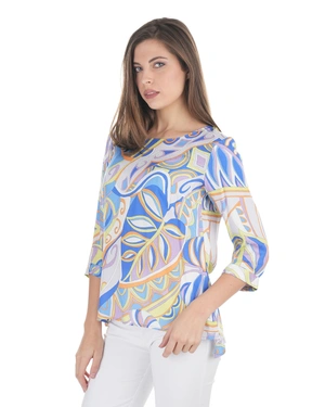 Пъстра вискозна блуза с абстрактен принт и 3/4 ръкав | Casual | Dika.bg - 2 Пъстра вискозна блуза с абстрактен принт и 3/4 ръкав | Casual - 2
