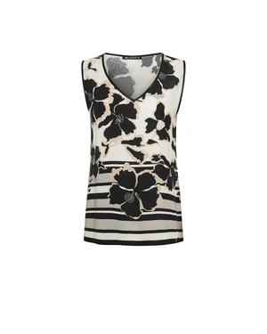 ვიზკოზის ტოპი, უსახელო, კონტრასტული ყვავილოვანი პრინტით | ბლუზები