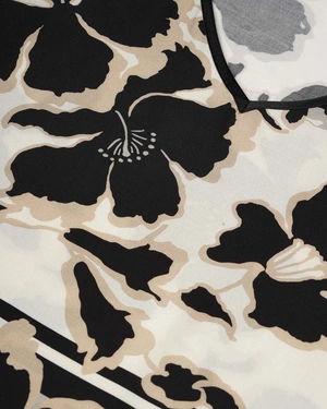 ვიზკოზის ტოპი, უსახელო, კონტრასტული ყვავილოვანი პრინტით | ბლუზები - 2