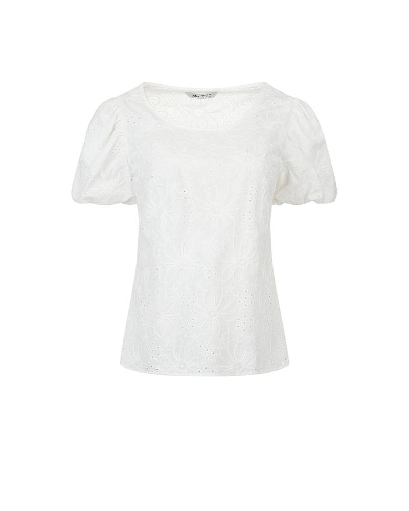 Лятна памучна блуза, с бродерия в бяло | КОЛЕКЦИЯ ЛЯТО