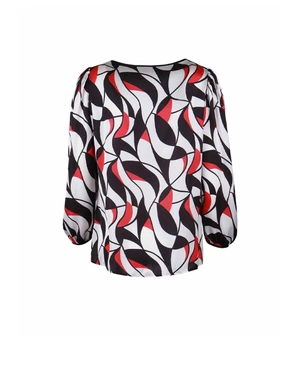 Blouse with an abstract print | Blouses | Dikastore.ro - 1 Blouse with an abstract print | Blouses - 1