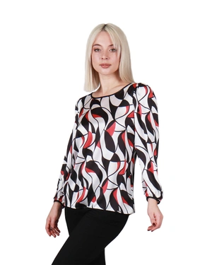 Blouse with an abstract print | Blouses | Dikastore.ro - 2 Blouse with an abstract print | Blouses - 2