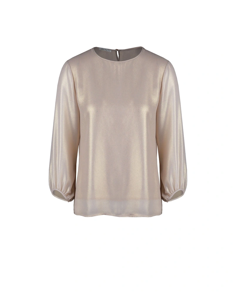 Blouse with a round neckline | Blouses