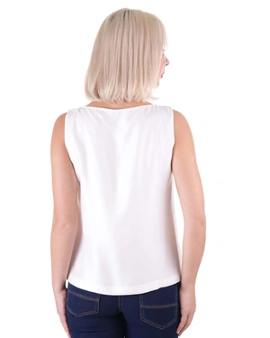 Bela bluza bez rukava sa V-izrezom | LETNJA KOLEKCIJA | Dika.rs - 4 Bela bluza bez rukava sa V-izrezom | LETNJA KOLEKCIJA - 4