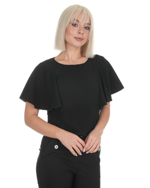 Elegant black blouse with batwing sleeves | All products | Dika.ge - 1 Elegant black blouse with batwing sleeves | All products - 1