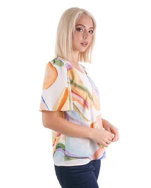 Блуза с акварелен принт | Блузи - 4