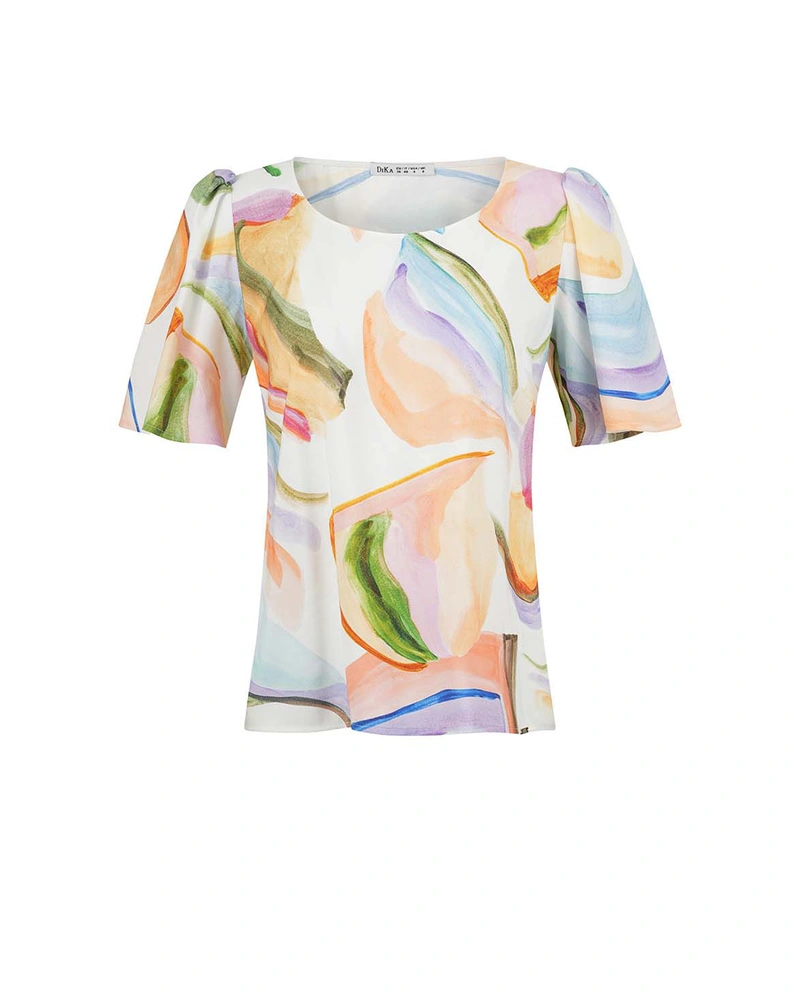 Блуза с акварелен принт | Блузи