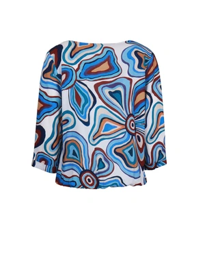 Blouse with stylized motif | Blouses and Shirts - 1